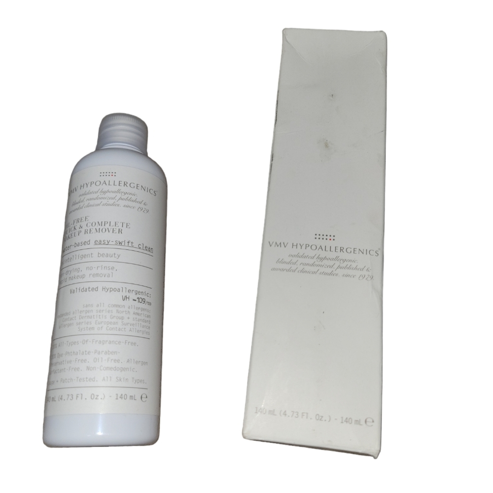 VMV Hypoallergenics Oil-free Quick & complete Makeup Remover (4.73 FL. OZ.) Nwt